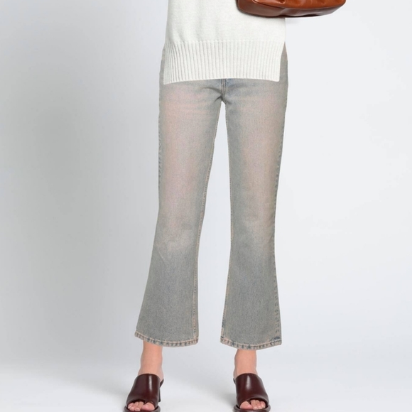 Re/Done High Waist Cropped Flare Edge Jeans Size 29 - Picture 2 of 9